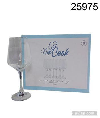 Imagen de SET X6 COPAS DE VINO 430ML NEX COOK 3.26